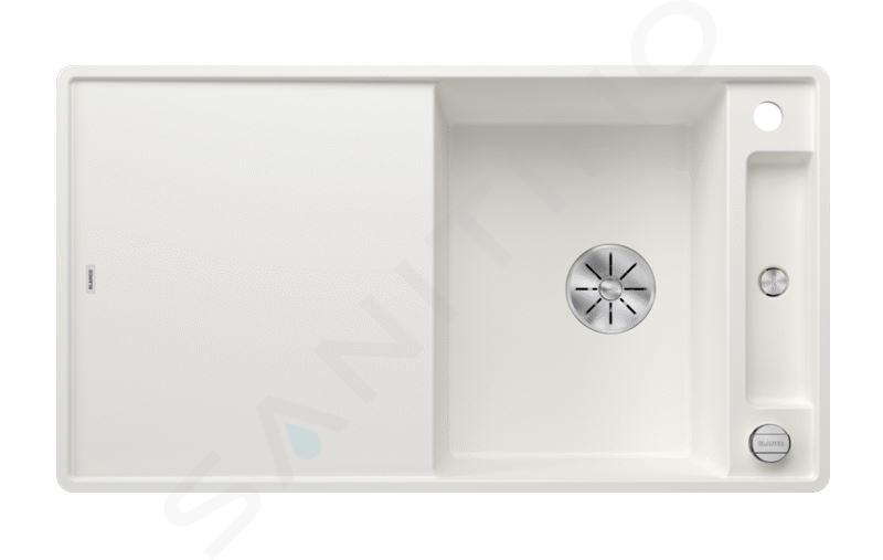 Blanco Axia III 5 - Lavello in silgranit, 905x500 mm, con comando remoto dello scarico e accessori, InFino, bianco 523228