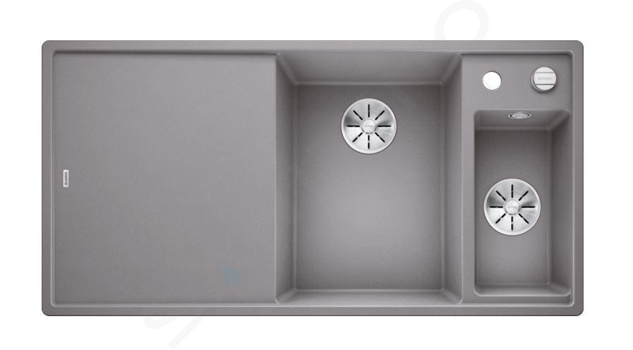 Blanco Axia III 6 - Silgranitový drez, 1000x510 mm, s ovládaním odtoku a príslušenstvom, InFino, alumínium 523464