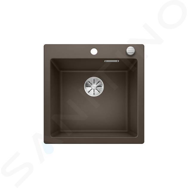 Blanco Pleon 5 - Silgranit spoelbak, 52x51 cm, met afvoerbediening, InFino, koffie 523685