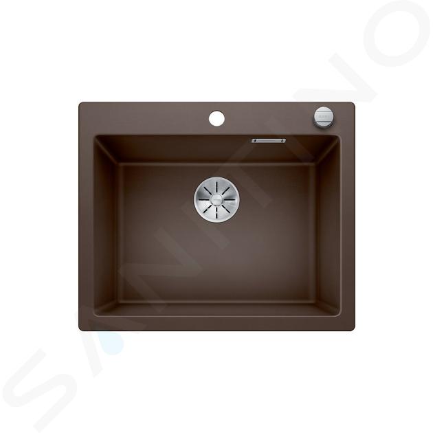Blanco Pleon 6 - Silgranit spoelbak, 62x51 cm, met afvoerbediening, InFino, koffie 523695