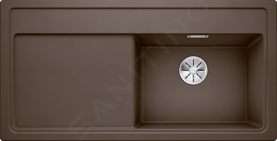 Blanco Zenar XL 6 - Lavello in silgranito, 100x51 cm, con comando di scarico, InFino, caffè 523973