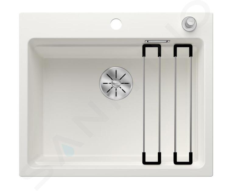 Blanco Etagon 6 - Chiuvetă silgranit, 60x51 cm, control scurgere și accesorii, In Fino, alb 524533
