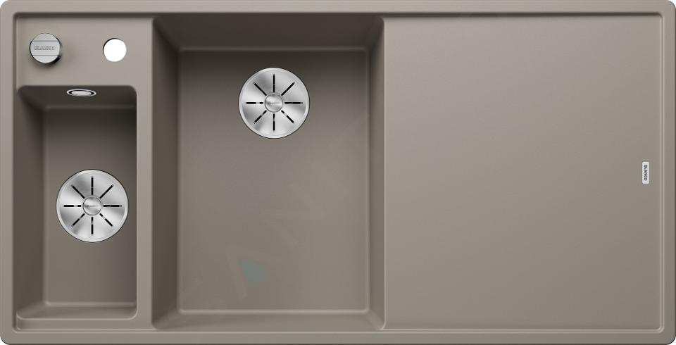 Blanco Axia III 6 - Évier en silgranit, 100x51 mm, avec commande excentrique et accessoires, InFino, tartufo 524650