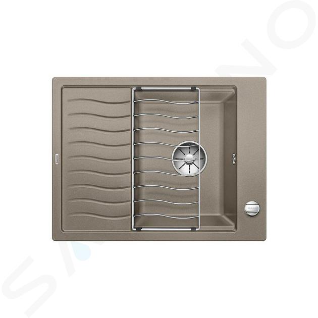 Blanco Elon 45 - Lavello in silgranito, 65x50 cm, con comando di scarico e accessori, InFino, tartufo 524821