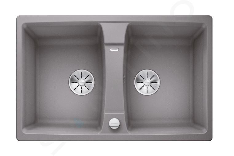 Blanco Lexa 8 - Silgranitový drez, 780x500 mm, s ovládaním odtoku, InFino, alumínium 524952