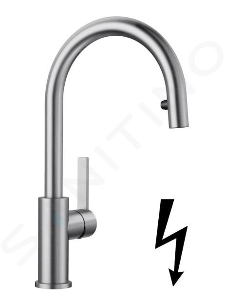 Blanco Candor S - Mitigeur d’évier avec douchette extractible, inox brossé 525125