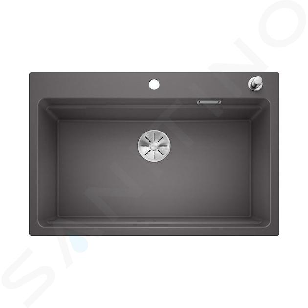 Blanco Etagon 8 - Silgranitspüle, 78x51 cm, mit Schienen, InFino, felsgrau 525178