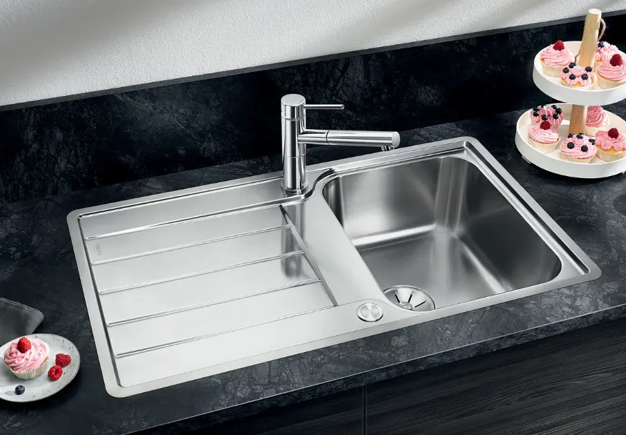 Lavello Da Appoggio Silgranit Con Scarico InFino Colore Bianco Pleon 6