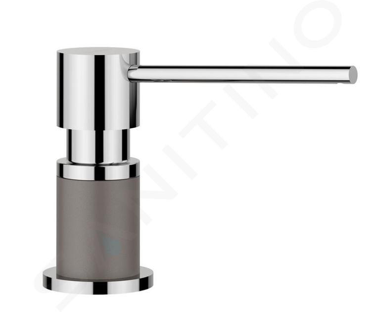 Blanco Accessori - Dispenser di detergente Lato, grigio/cromo 526954