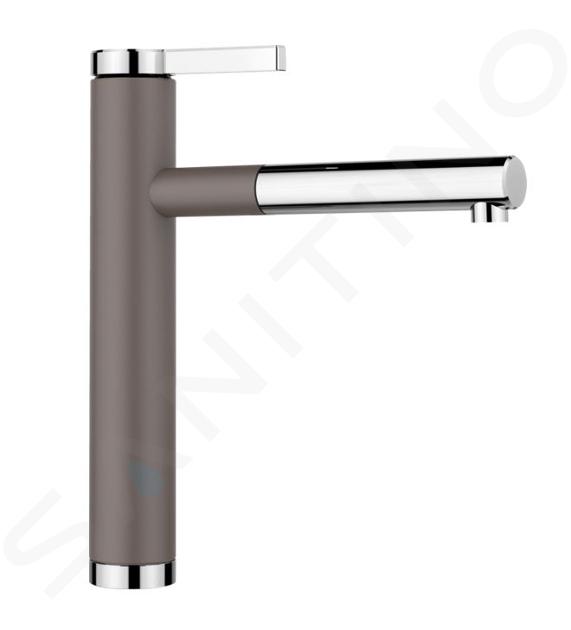 Blanco Linee S - Mitigeur d'évier avec bec extractible, gris/chrome 526956