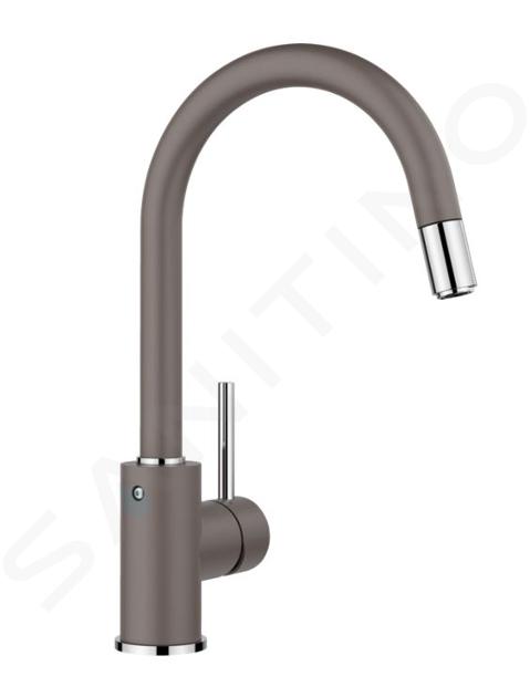 Blanco Mida S - Mitigeur d'évier avec bec extractible, gris/chrome 526967