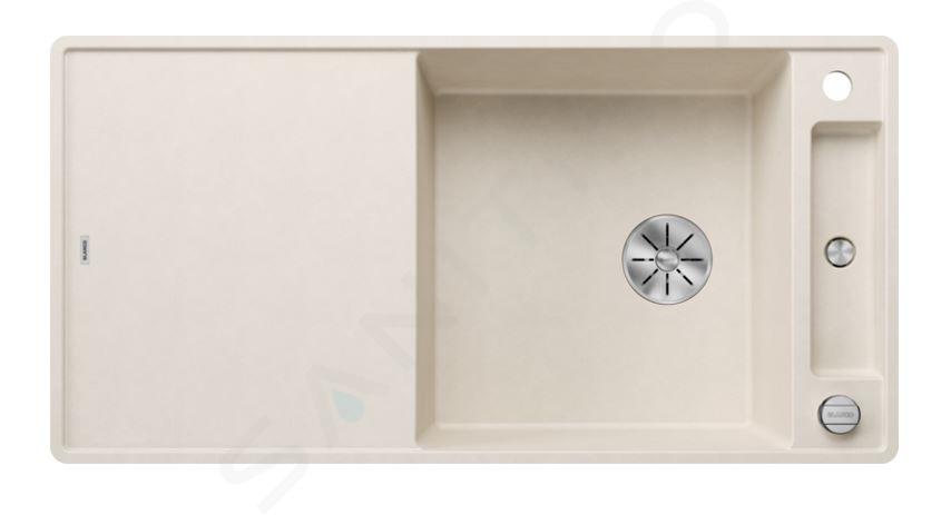 Blanco Axia III XL 6 - Lavello in silgranit, 990x500 mm, con comando remoto dello scarico e accessori, InFino, bianco fine 527053