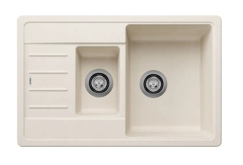 Blanco Legra 6 - Fregadero de silgranite, 78x50 cm, blanco suave 527087