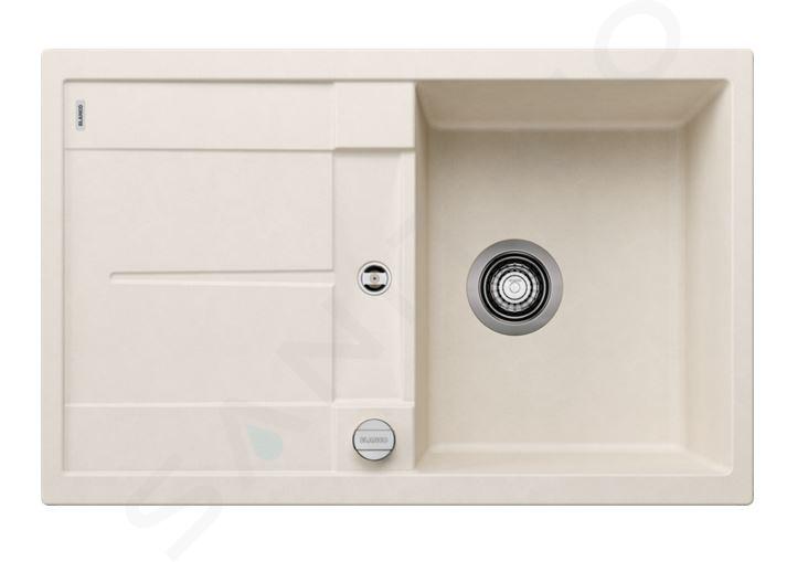 Blanco Metra 45 - Fregadero de silgranite, 78x50 cm, con control de desagüe, blanco suave 527105