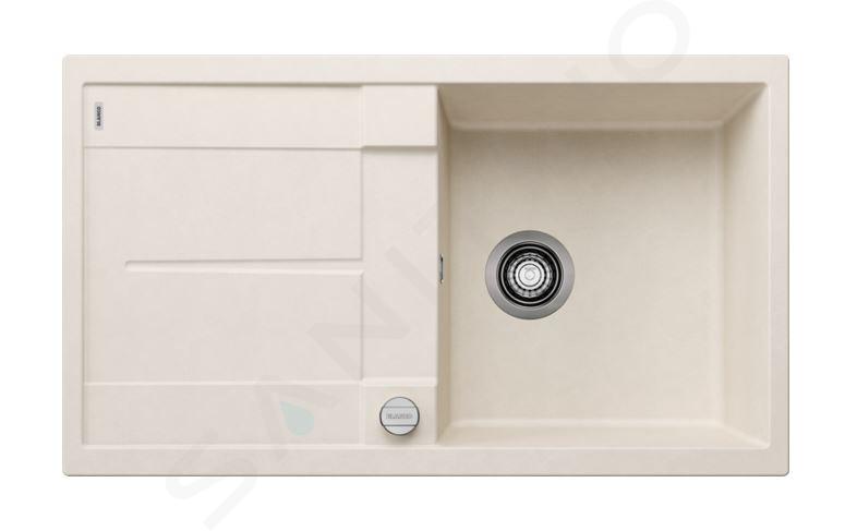 Blanco Metra 5 - Fregadero de silgranite, 86x50 cm, con control de desagüe, blanco suave 527109