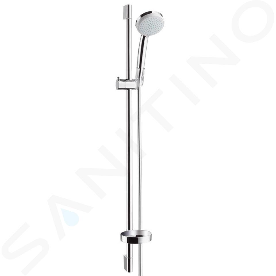 Hansgrohe Croma 100 - Glijstangset met douchekop, douchestang 90 cm en zeepschaal, chroom 27771000