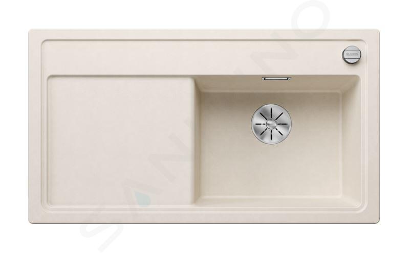 Blanco Zenar 5 - Silgranit spoelbak, 92x51 cm, met afvoerbediening, InFino, zacht wit 527182