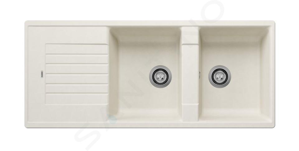 Blanco Zia 8 - Silgranitový drez, 116x50 cm, jemná biela 527209