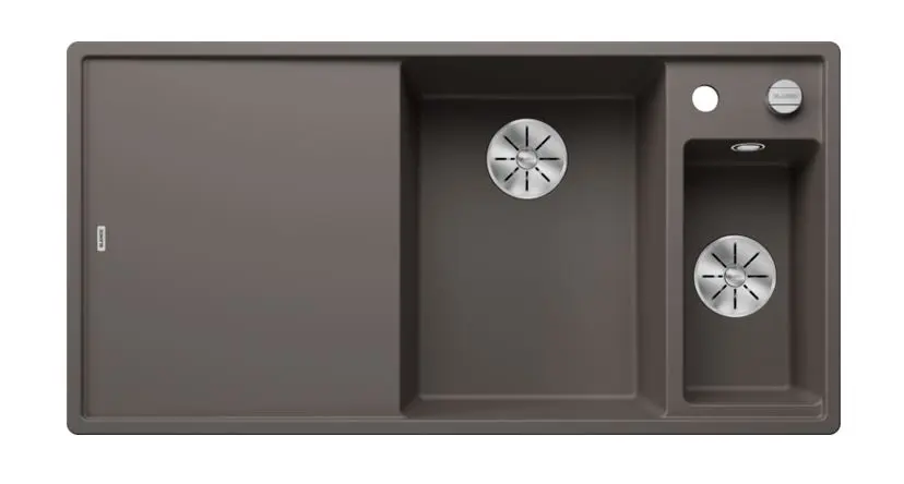 Levně Blanco Axia III 6 - Silgranitový dřez, 100x51 cm, s ovládáním odtoku a příslušenstvím, InFino, šedá 527229