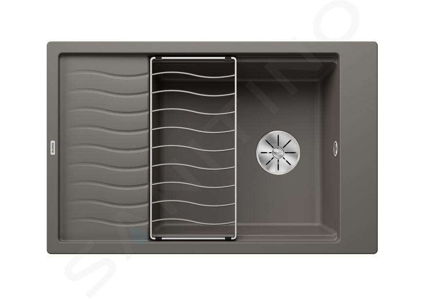 Blanco Elon XL 6 - Fregadero de silgranite, 78x50 cm, con accesorios, InFino, gris 527252