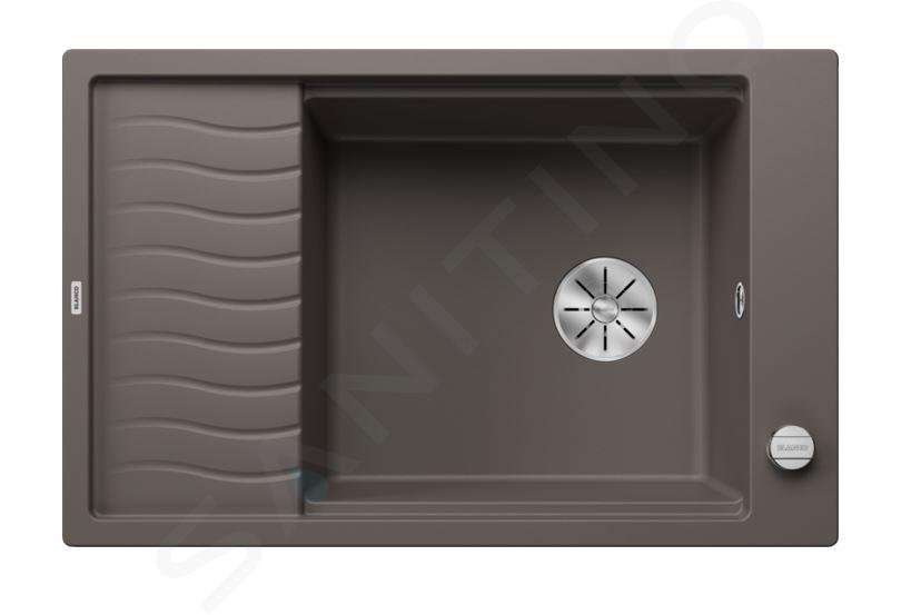 Blanco Elon XL 6 - Lavello in silgranit, 78x50 cm, con comando remoto dello scarico e accessori, InFino, grigio 527253