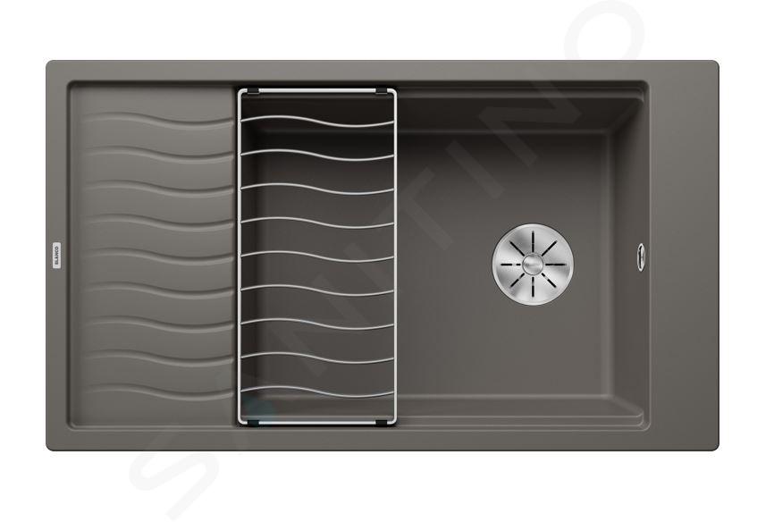 Blanco Elon XL 8 - Évier en silgranit 860x500 mm, avec accessoires, InFino, gris 527255