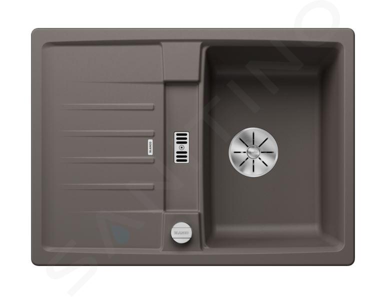 Blanco Lexa 40 - Fregadero de silgranite, 680x500 mm, con control de desagüe, InFino, gris 527275