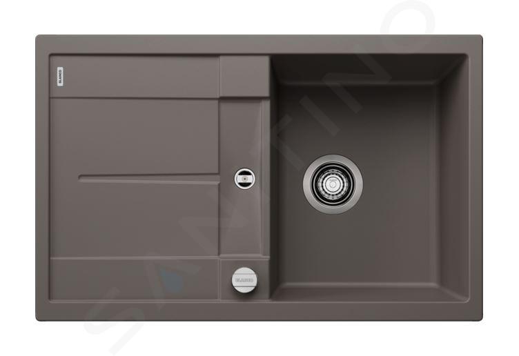 Blanco Metra 45 - Fregadero de silgranite, 78x50 cm, con control de desagüe, gris 527288