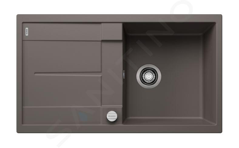Blanco Metra 5 - Fregadero de silgranite, 86x50 cm, con control de desagüe, gris 527292
