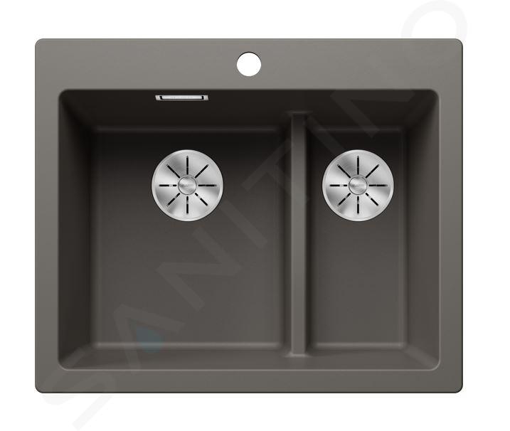 Blanco Pleon 6 Split - Chiuvetă silgranit, 615x510, InFino, gri 527322