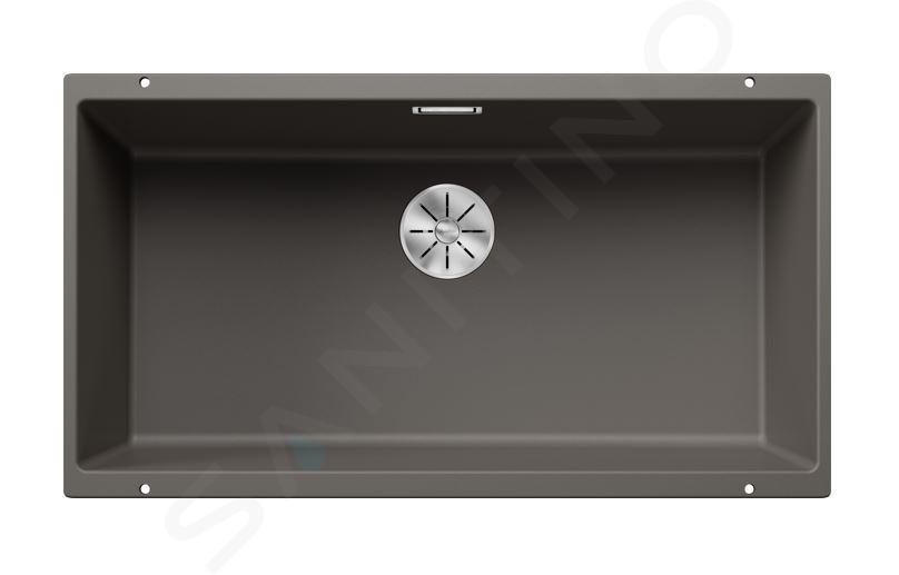 Blanco Subline 800 - Silgranit spoelbak, 83x46 cm, InFino, grijs 527357