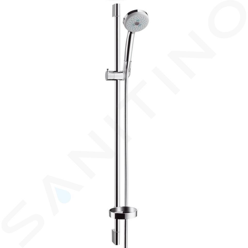 Hansgrohe Croma 100 - Set pară de duș, 3 jeturi, tijă și furtun de 0,90 m, crom 27774000