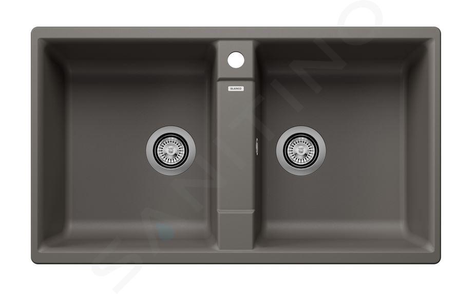 Blanco Zia 9 - Fregadero de silgranite, 86x50 cm, gris 527393