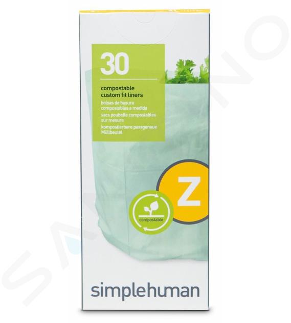 Simplehuman Accesorii - Saci pentru coș de gunoi 4 l, tip Z, 30 buc. CW0525