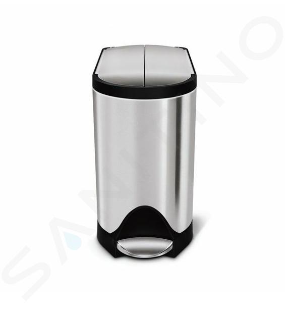 Simplehuman Pattumiere - Pattumiera 10 l, acciaio inox spazzolato CW1899