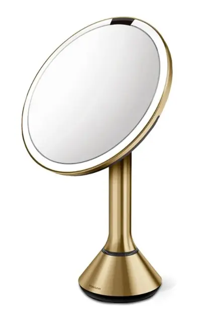 Simplehuman - Lustro kosmetyczne z oświetleniem LED, mosiądz ST3061