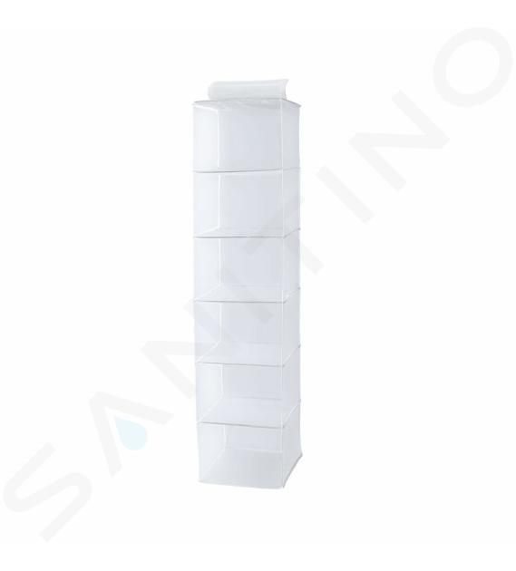 Compactor Organizzazione dell'armadio - Organizer pensile 30x30x128 cm, 6 scomparti, bianco RAN2981