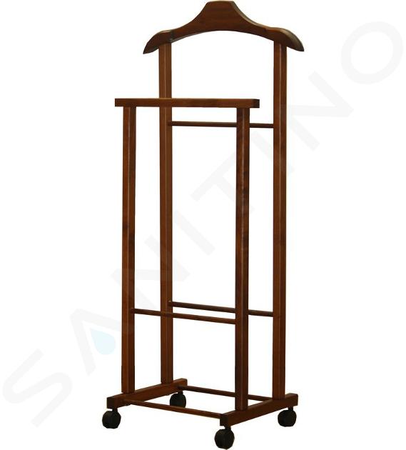 Compactor Gardróbszekrény szervezése - Ruhatartó állvány 97x33x29 cm, kerekekkel, diófa RAN6756
