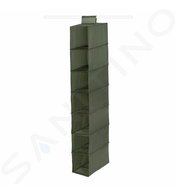 Compactor Organizzazione dell'armadio - Organizer da appendere 15x30x105 cm, 7 scomparti, verde RAN10870