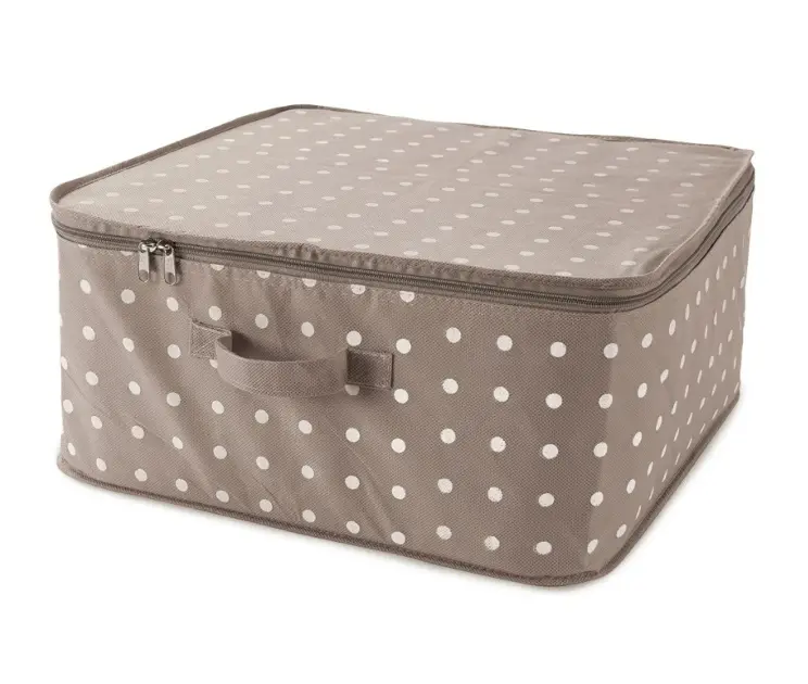 Compactor Rivoli - Boîte de rangement pour textiles 46x46x21 cm, marron RAN4540B
