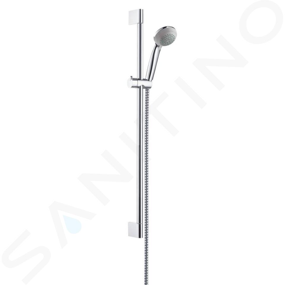 Hansgrohe Crometta 85 - Brausegarnitur Variojet 2jet, mit Duschstange Unica'Crometta 0,65 m, verchromt 27763000