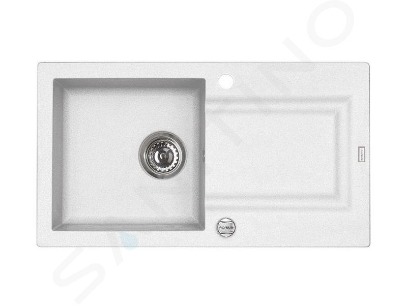 Alveus Falcon - Lavello in granito, 78x44 cm, con comando remoto dello scarico, arctic 1100881