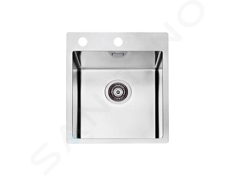 Alveus Pure - Évier 405x525 mm, avec commande du vidage, inox 1103607