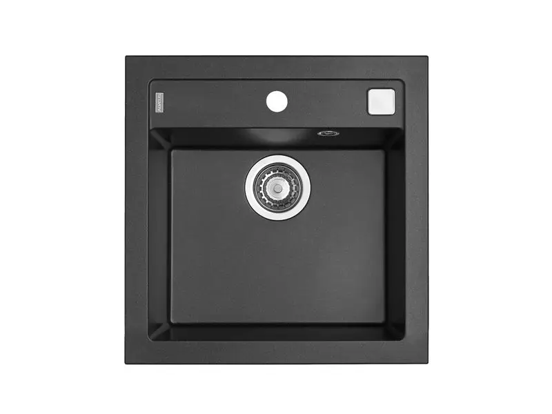 Alveus Formic - Gránit mosogató 520x510 mm, lefolyásszabályozóval, szürkés színű 1103766