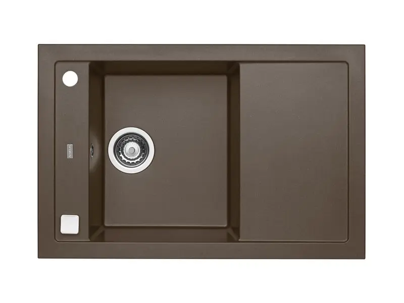 CECIPA Gootsteen zwart 70 x 45 x 20 cm, spoelbak keuken met kraan