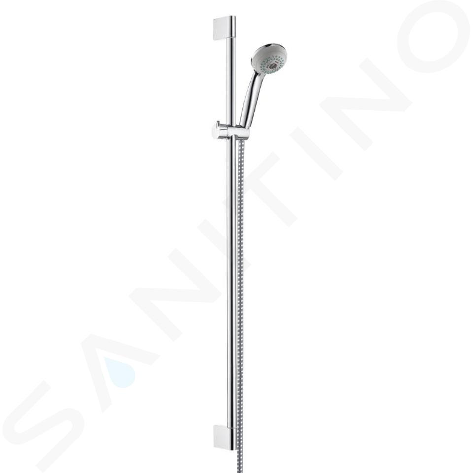 Hansgrohe Crometta 85 - Set pară de duș, 3 jeturi, tijă și furtun de 0,90 m, crom 27766000