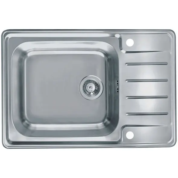 Alveus Praktik - Lavello, 790x500 mm, con comando remoto dello scarico, acciaio inox 1122463