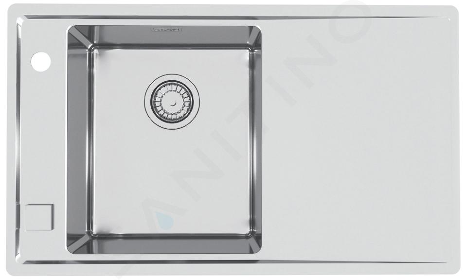 Alveus Stricto - Lavello, 790x472 mm, con comando remoto dello scarico, sx, acciaio inox 1124359