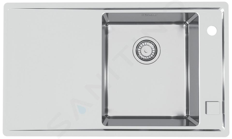 Alveus Stricto - Lavello, 790x472 mm, con comando remoto dello scarico, dx, acciaio inox 1124361