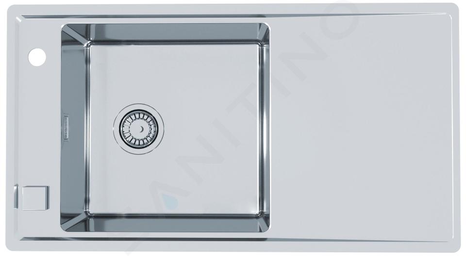 Alveus Stricto - Évier 860x472 mm, avec commande du vidage, inox 1124364